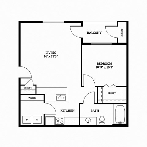 Parkside Apartments Aspen 2D Floor Plan